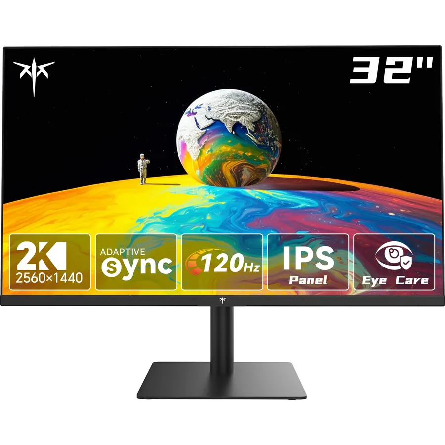 KTC 32 Inch 2K Computer Monitor, 1440P 120Hz Monitor, IPS with HDR, H32D6