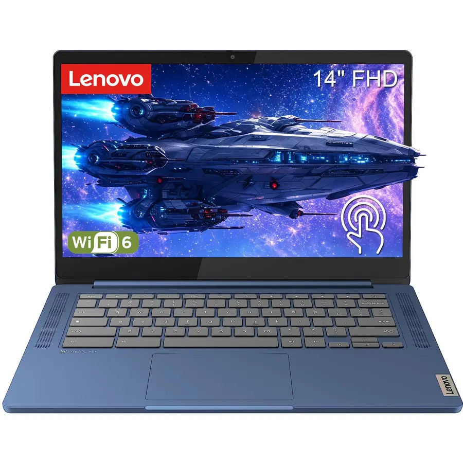 Lenovo Flagship Chromebook, 14'' FHD Touchscreen Slim Thin Light Laptop Computer, 8-Core MediaTek Kompanio 520 Processor, 4GB RAM, 64GB eMMC, WiFi 6,Chrome OS, Abyss Blue
