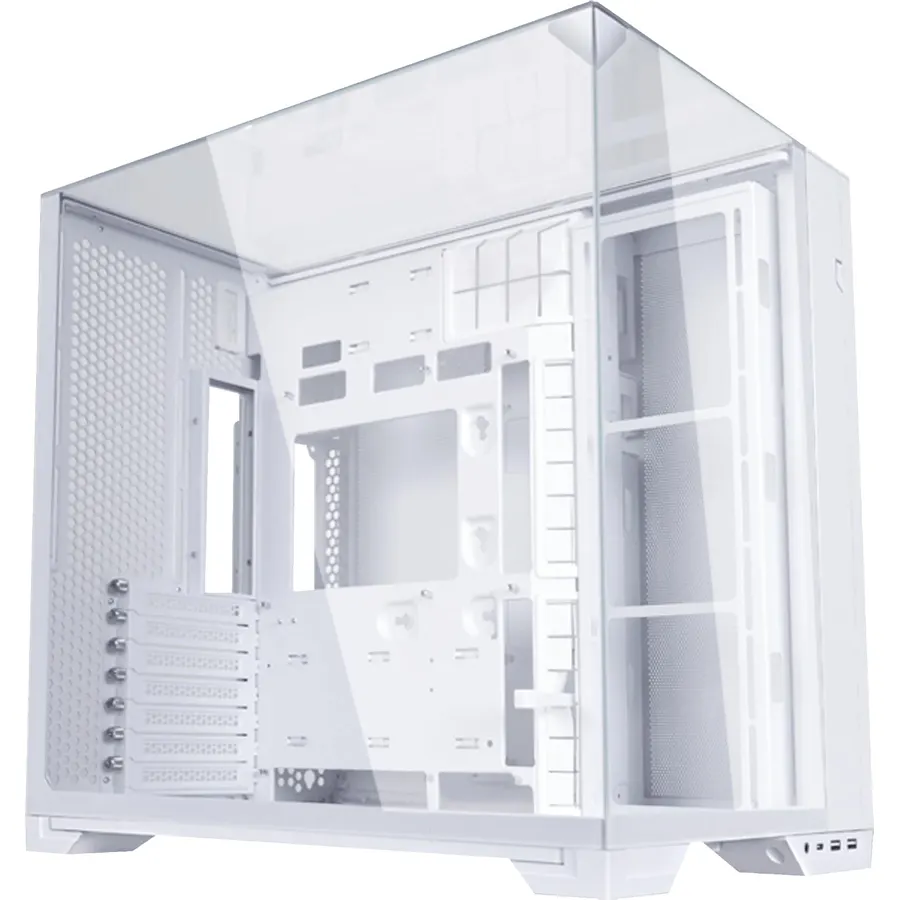 Lian Li O11 Vision Compact ATX PC Case, Back-Connect, White (O11VPW)