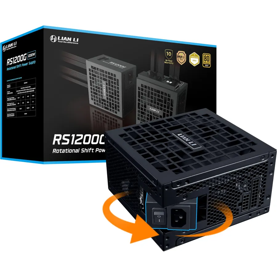 Lian Li RS1200G 1200W ATX Power Supply w/USB Fan Hub - Black (RS1200G.BH)