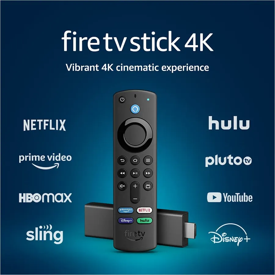 Like-New Fire TV Stick 4K streaming device with latest Alexa Voice Remote (includes TV controls), Dolby Vision