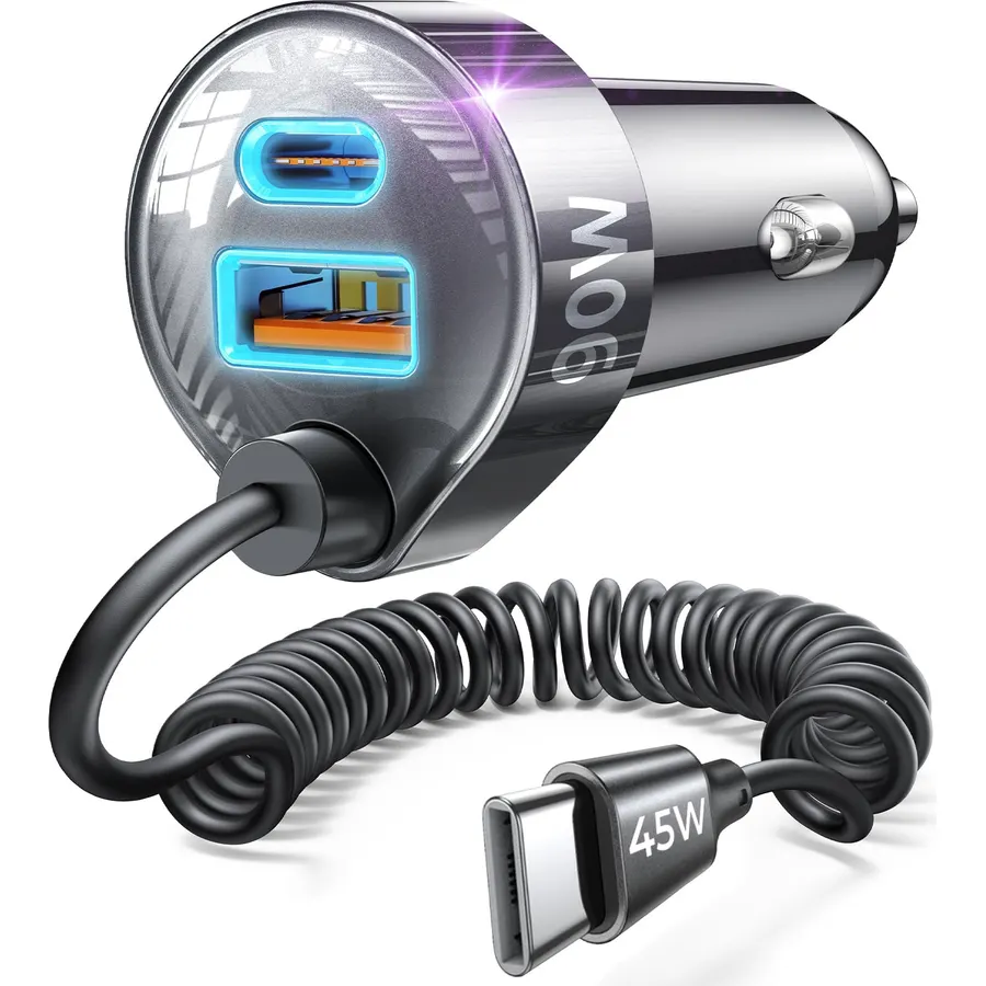 LISEN 90W for iPhone 18 17 16 Pro Max Car Charger USB C Fast Charge