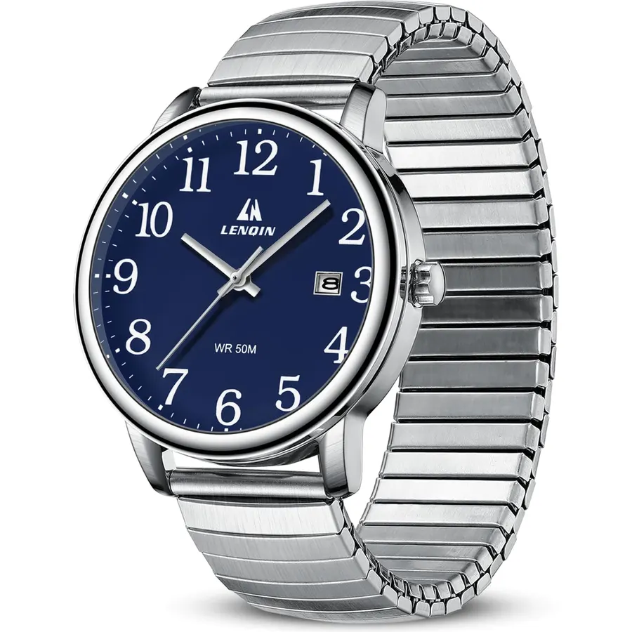 LN LENQIN Mens Watches Easy Read Analog Quartz Waterproof Watch for Men