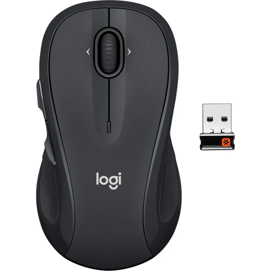 Logitech M510 Full Size Ambidextrous 2.4 GHz Wireless Mouse