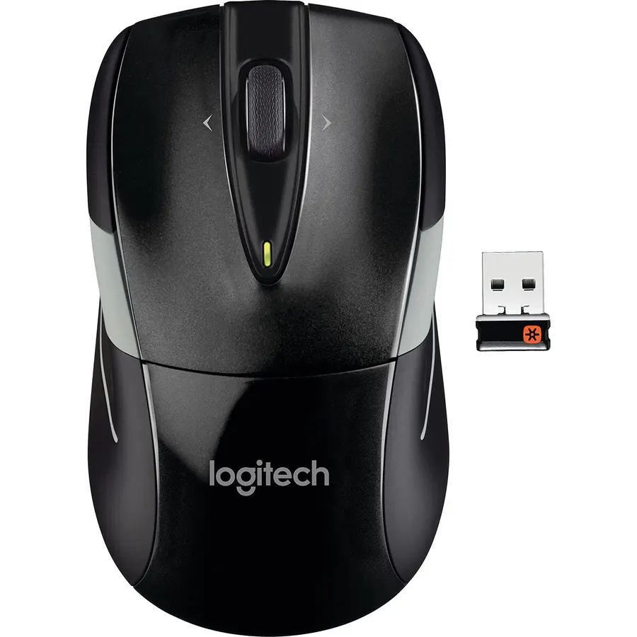 Logitech M525 Wireless Mouse, Black/Gray