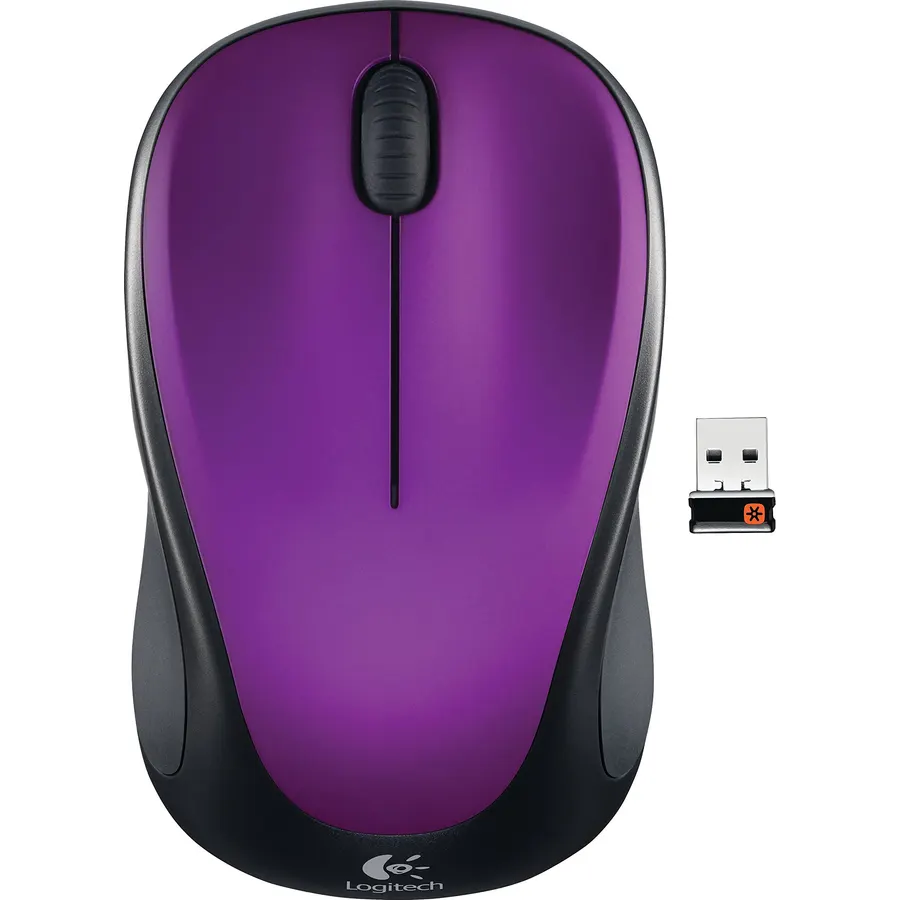 Logitech Wireless Mouse m317 with Unifying Receiver, Vivid Violet
