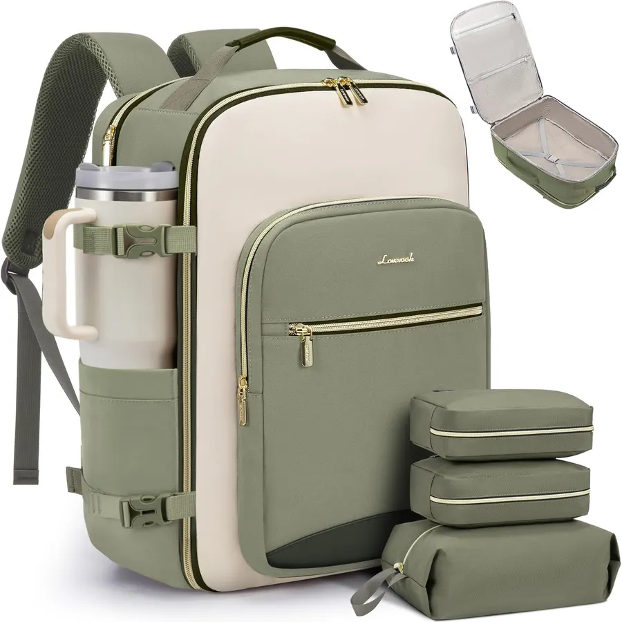 WITZMAN Carry on Travel Backpack for Men Airline Approved Fits 16" Laptop