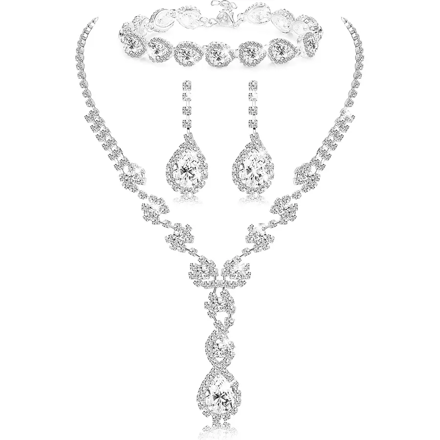LOYALLOOK Bridal Jewerry Sets for Proms Weddings