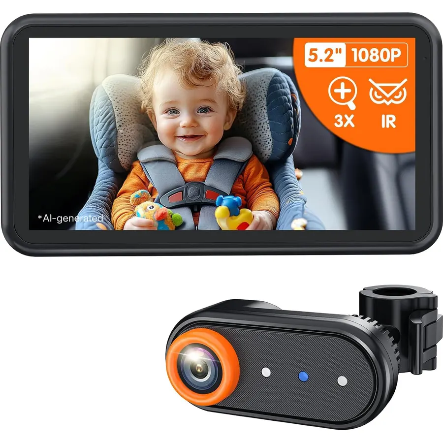 LUCKVIEW Baby Car Camera 3X Zoom Backseat Camera Monitor