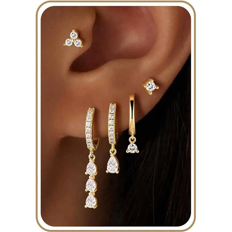 M MOOHAM Dangle Earrings for Women, Hypoallergenic Earring Set