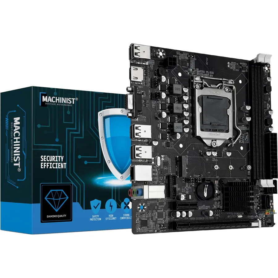 MACHINIST H61 LGA 1155 (Intel 2th/3th Gen) Gaming Motherboard, Flex-ATX Computer Motherboards Support PCIe 2.0, 100M LAN, DDR3, SATA M.2 for Intel i3,i5,i7/Xeon E3 V2/Pentium