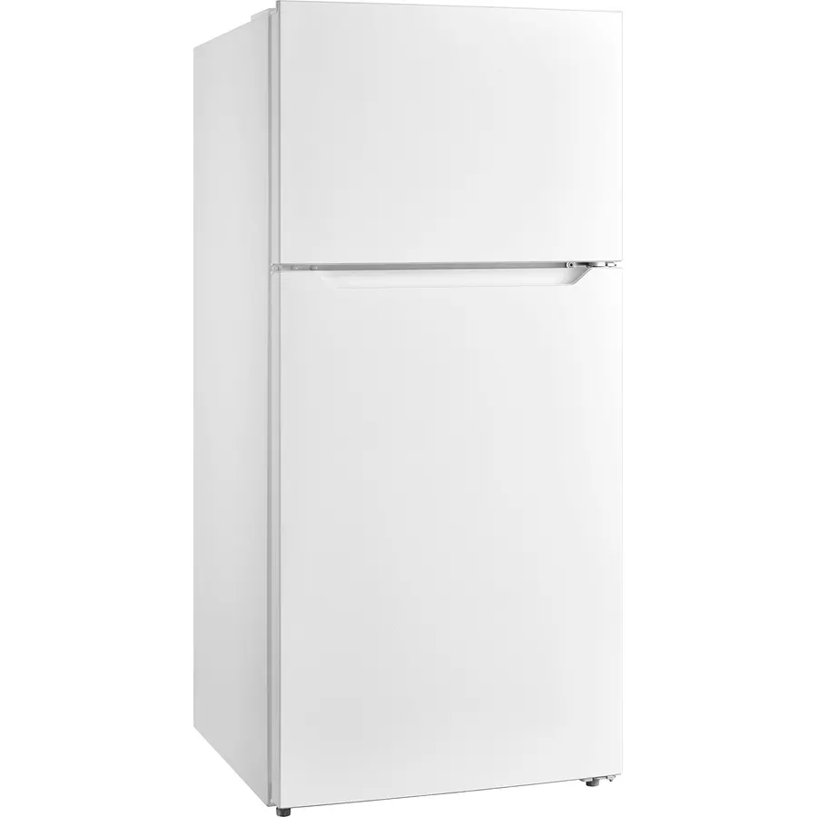 Midea MRT14D2BWW Refrigerator, 14.2 Cu.ft Top Mount Refrigerator Freezer-2 Door Fridge, Adjustable Electrical Thermostat Control, Reversible Door, Humidity-controlled, Frost-Free, ADA, White