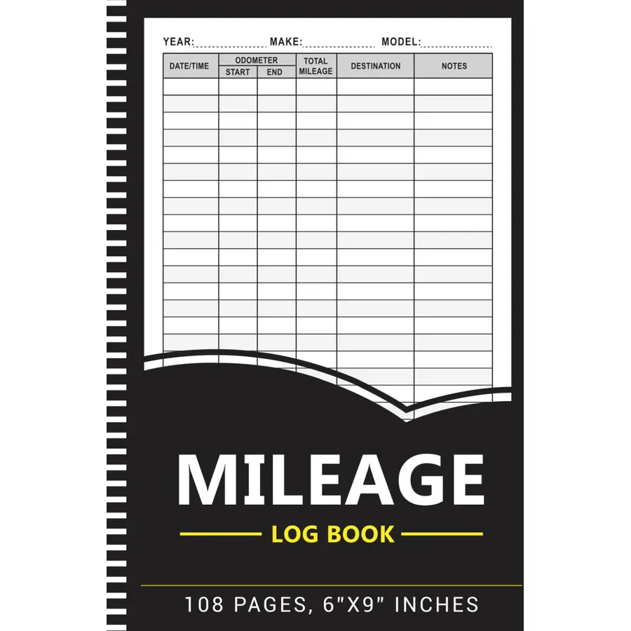 Mileage Log Book: Auto Mileage Journal, Odometer Tracking Logbook, Truck and Car Miles Expenses Tracker For Small Business or Personal Taxes - 105 Pages, 6"x9" inche