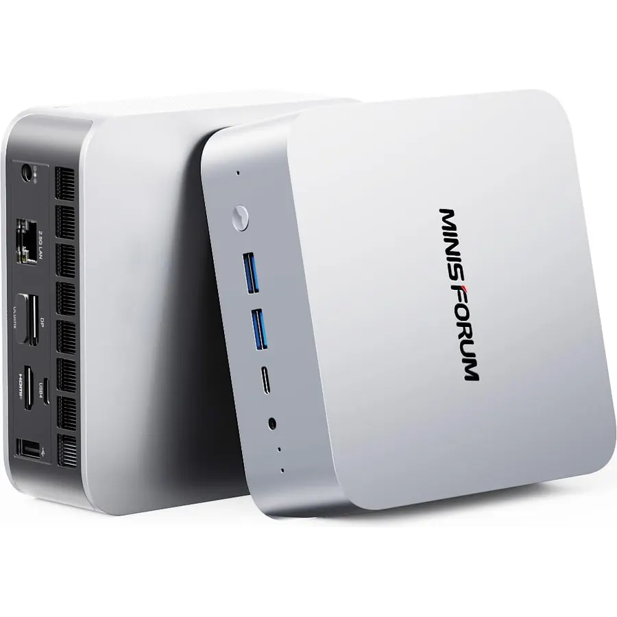 MINISFORUM Mini PC M1 Pro Core Ultra 9 285H 32GB RAM 1TB SSD Desktop Computer, 2xUSB4+HDMI+DP Quad Video Output, 2.5G Lan/WiFi7/BT5.4/Oculink Port, Arc 140t Graphics AI Personal Computer