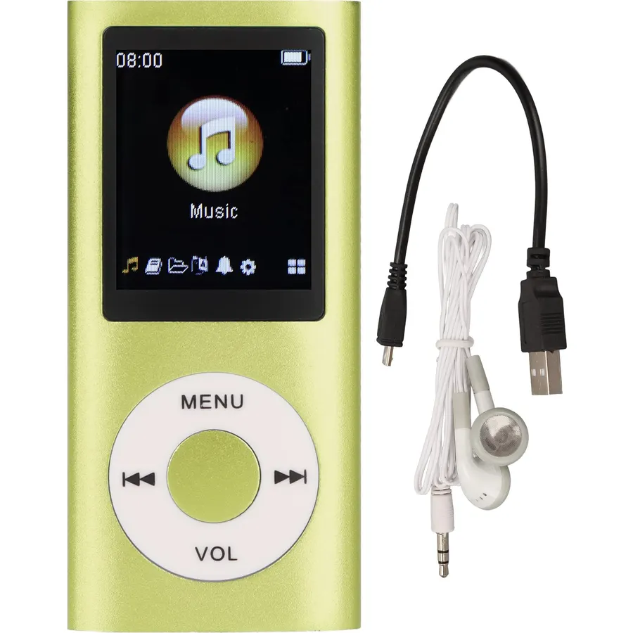 MP3 Player MP3 Player Stylish Lossless Sound Slim 1.8 Inch LCD Screen Portable Digital Player/Video/Voice Record/FM Radio/E-Book Reader/Photo Viewer(Green)