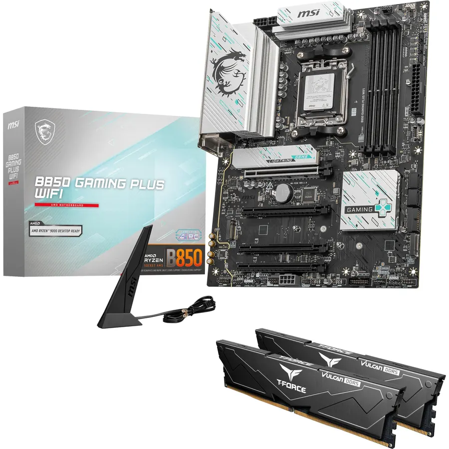 MSI PRO B840M-B Motherboard, mATX - Supports AMD Ryzen 9000/8000 / 7000 Processors, AM5 - DDR5 Memory Boost (8000+ MT/s OC), PCIe 4.0 x16, M.2 Gen4, 2.5G LAN