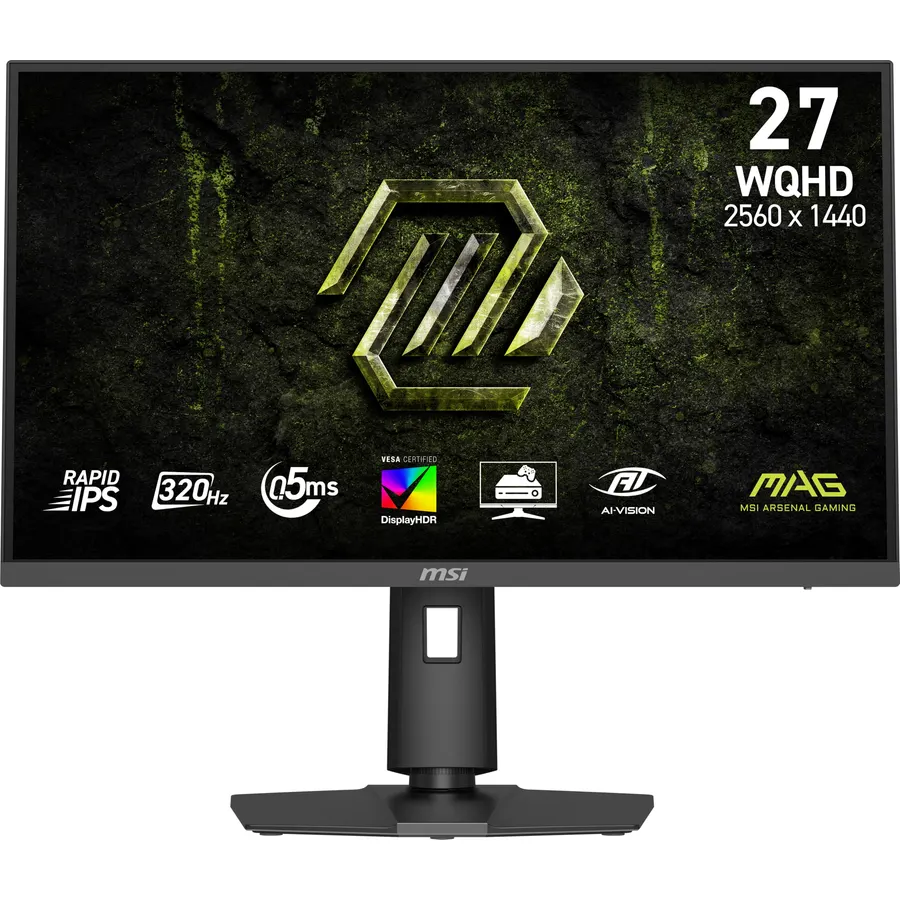 msi MAG 274QPF X32 27-inch 2560 x 1440 (QHD) Gaming Monitor, 320Hz, AMD FreeSync Premium, NVIDIA G-SYNC Compatible, HDR Ready, HDMI, VGA Port, VESA, Tilt, 0.5ms, Black