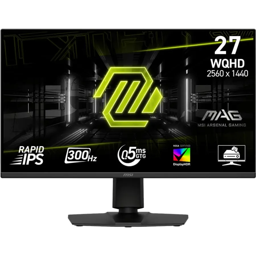 msi MAG 275QPF X30 27" Gaming Monitor, 2K 2560x1440 WQHD, 300Hz, 16:9, Anti-Glare, 1000:1, 0.5ms, HDR 400, Rapid IPS, Adaptive Sync, 2X HDMI 2.1, 1x DP 1.4a