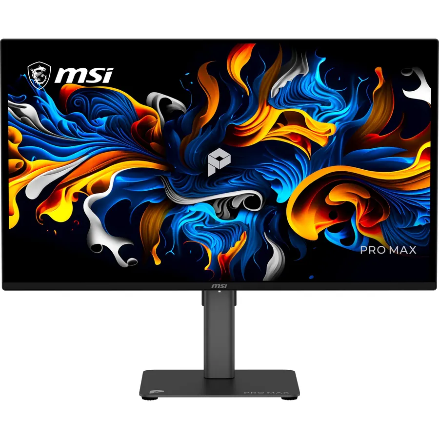 MSI PRO MAX 271UPX12G 27-inch 3840x2160(UHD) QD OLED Monitor,120Hz,DisplayHDR True Black 400,FreeSynch Premium Pro,HDMI,Display Port,USB-C, △E< 2,Mac Optimization,Height Adjustable Stand,Speaker,Black