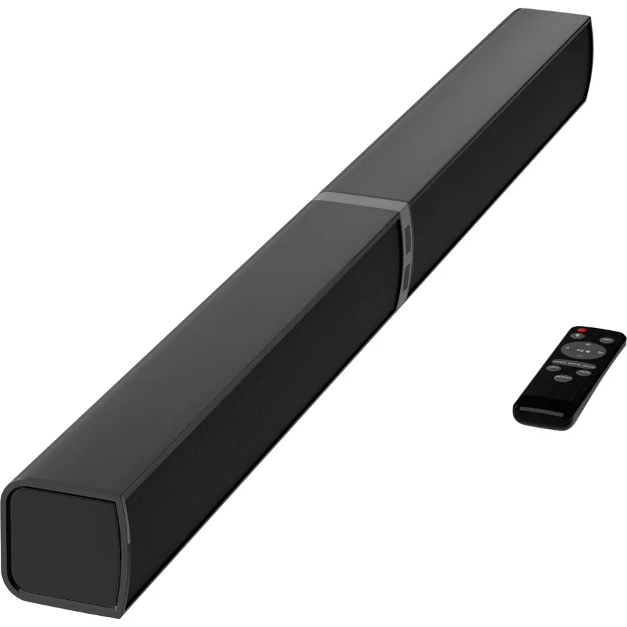 MZEIBO Sound Bar for Smart TV，80W Detachable Bluetooth Soundbar with Powerful Bass, 2-in-1 Home Theater Audio System, ARC/Optical/AUX Connectivity for TV/PC/Laptop/Game Console