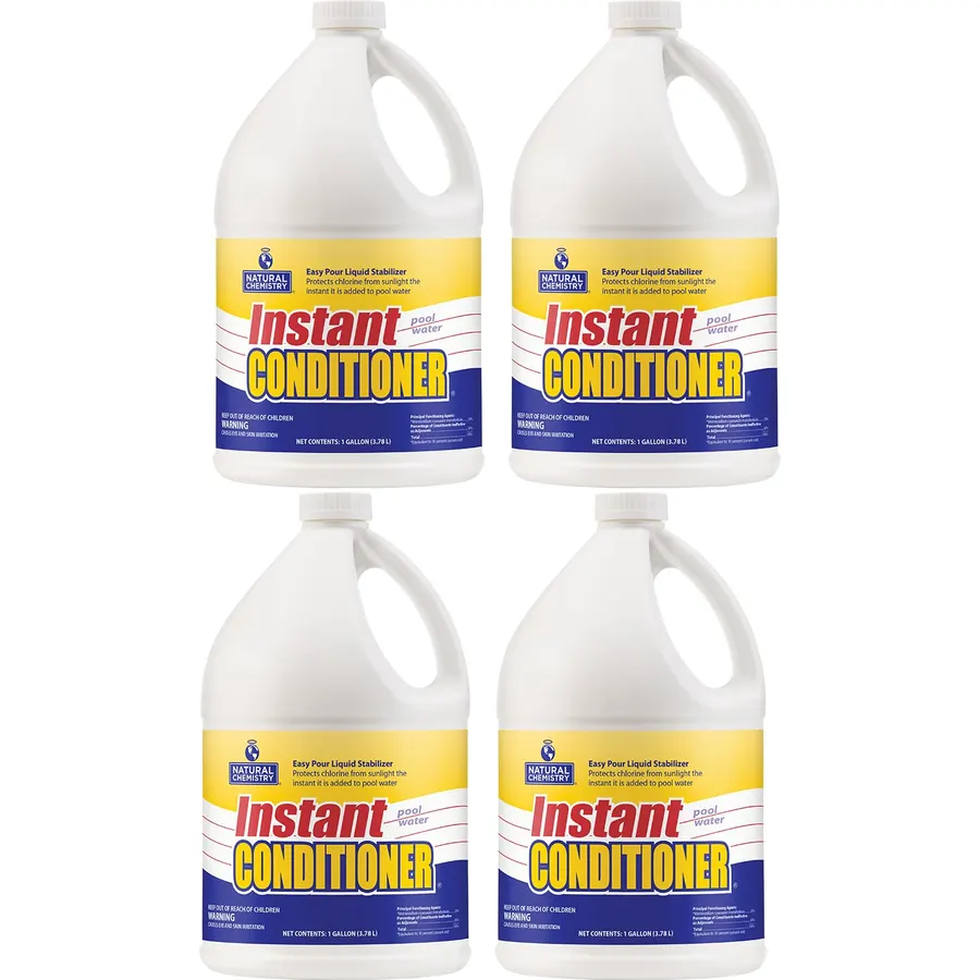 Natural Chemistry Instant Pool Water Conditioner, 1 Gallon, 4 Pack