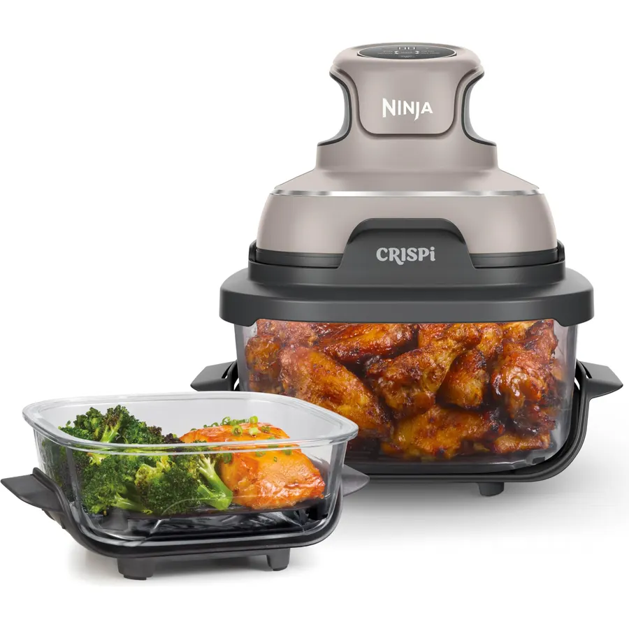 Ninja Crispi Glass Air Fryer, 4-in-1, Cherry Crush, FN101DR