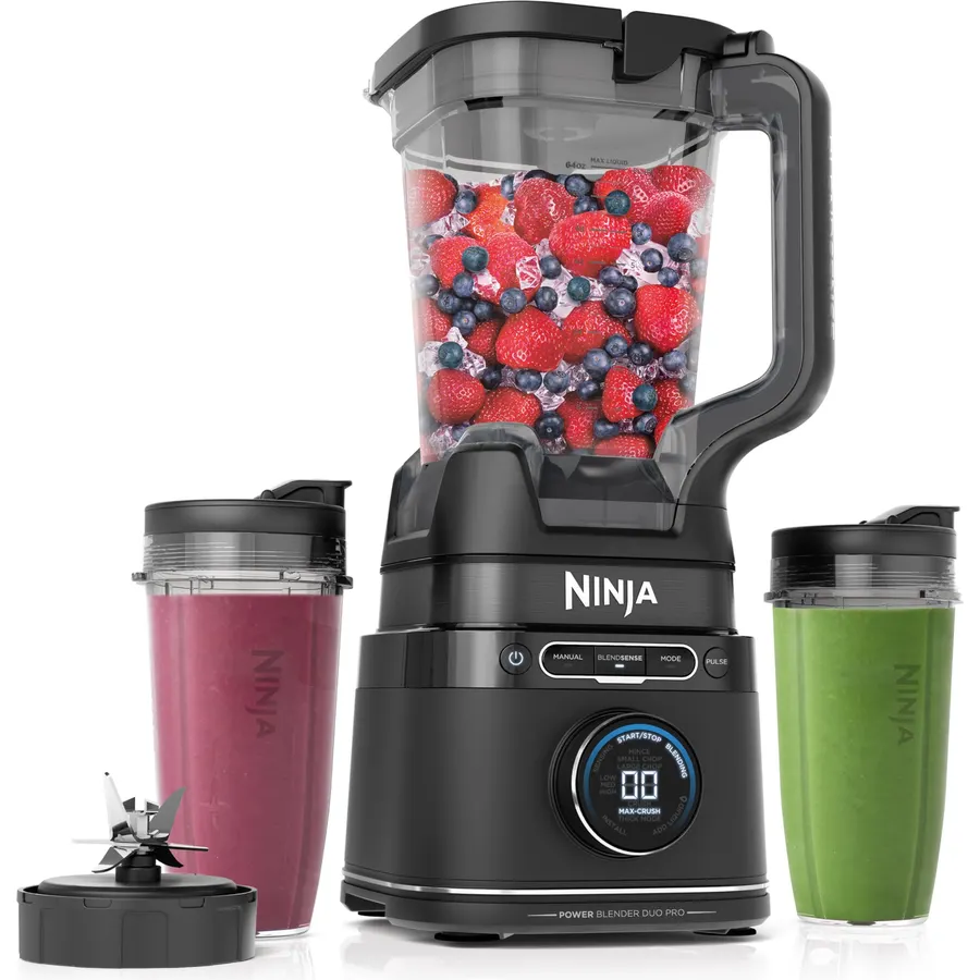 Ninja Detect Blender with Cups, BlendSense Tech, 72oz, 1800PW, Black, TB301