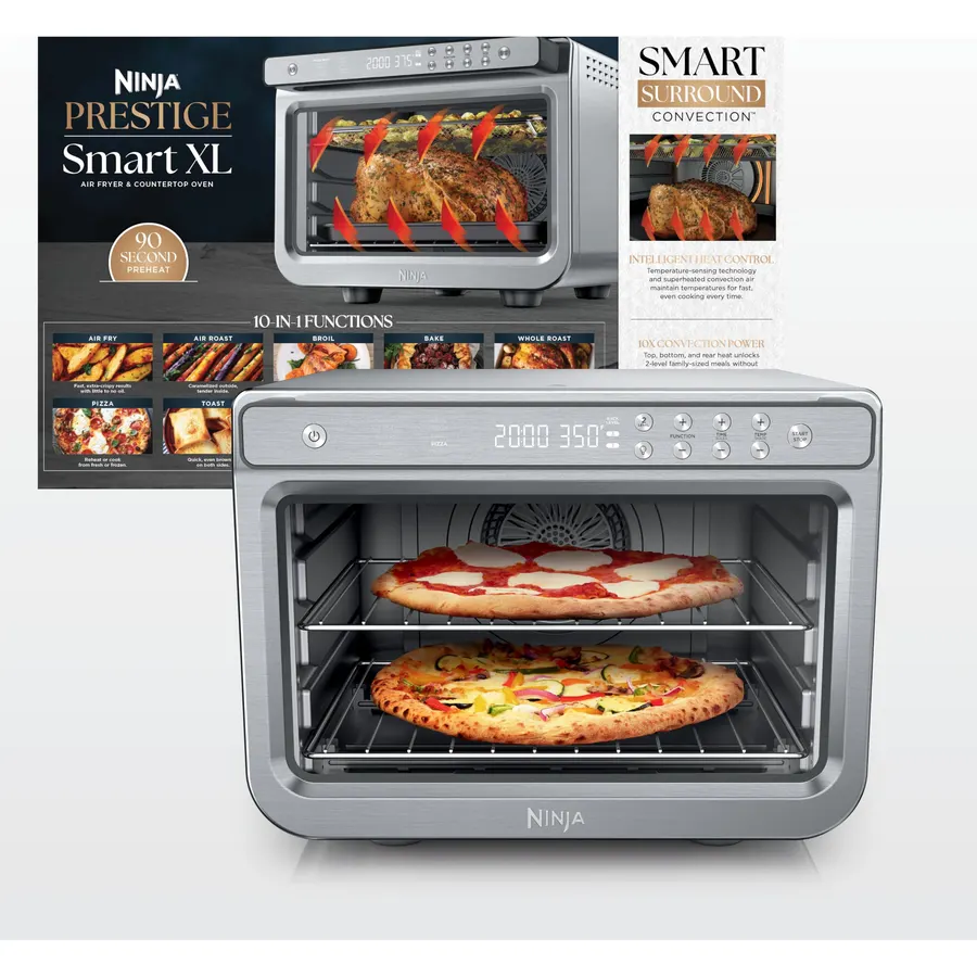 Ninja Prestige Smart XL Countertop Oven, 10-in-1, Stainless Steel, DT501
