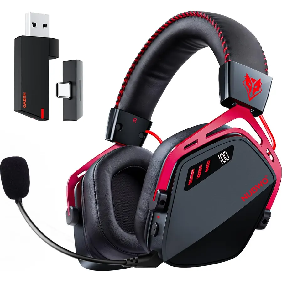 NUBWO HG08 Wireless PC Gaming Headset -7.1 Spatial Surround Sound