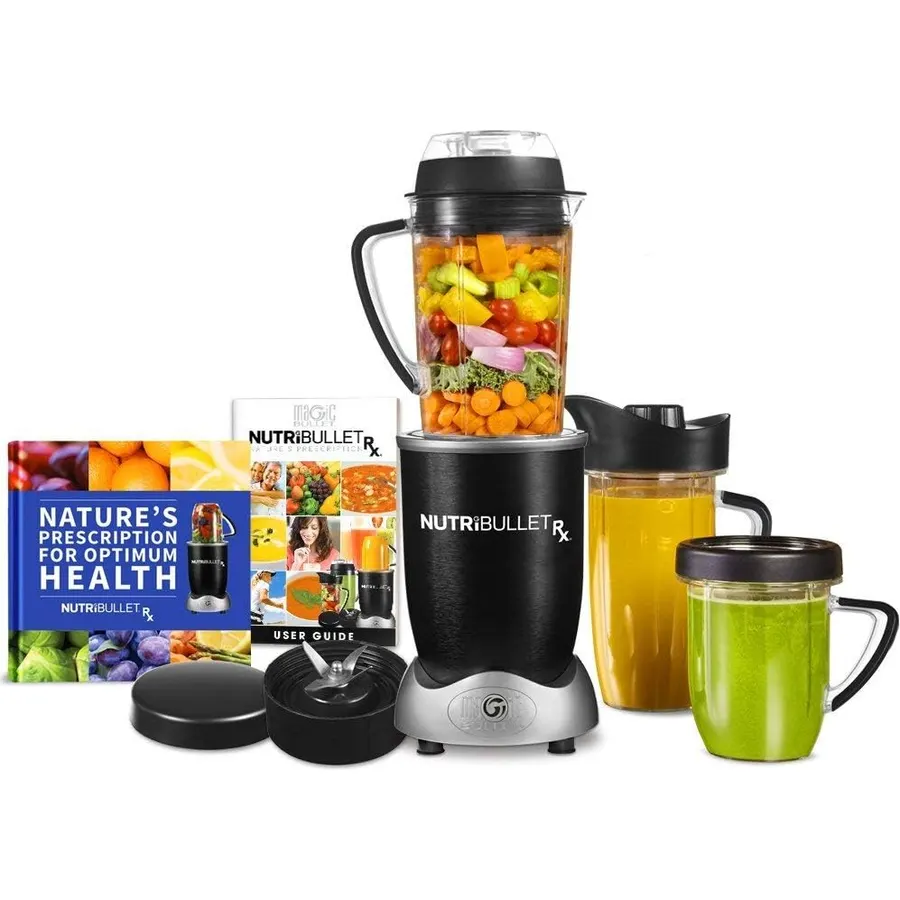 nutribullet Rx Blender, Hot and Cold Blender, 1700W, 1L Pitcher & 30oz Cup, Extractor Blade, Soups, Hot Liquids, and Sauces, Black, N17-1001