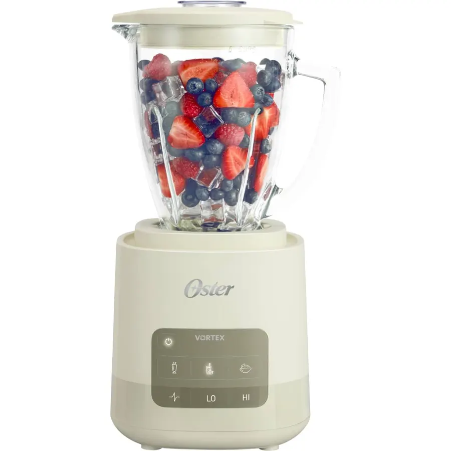 Oster Vortex Glass Blender, Reversible Steel Blades, 800 Watt, Oatmilk