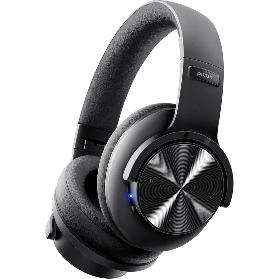 Picun B8 Wireless Bluetooth Headphones, 120H Playtime, 3EQ Modes, Black