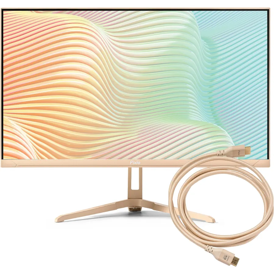 Pixio PX278 Wave Purple 27" 180Hz 1440p Fast IPS Panel 1ms GTG AMD FreeSync Gaming Monitor with Purple HDMI 2.1 Cable Certified Ultra High Speed 6FT 8K 60Hz 4K 120Hz Nylon Braided