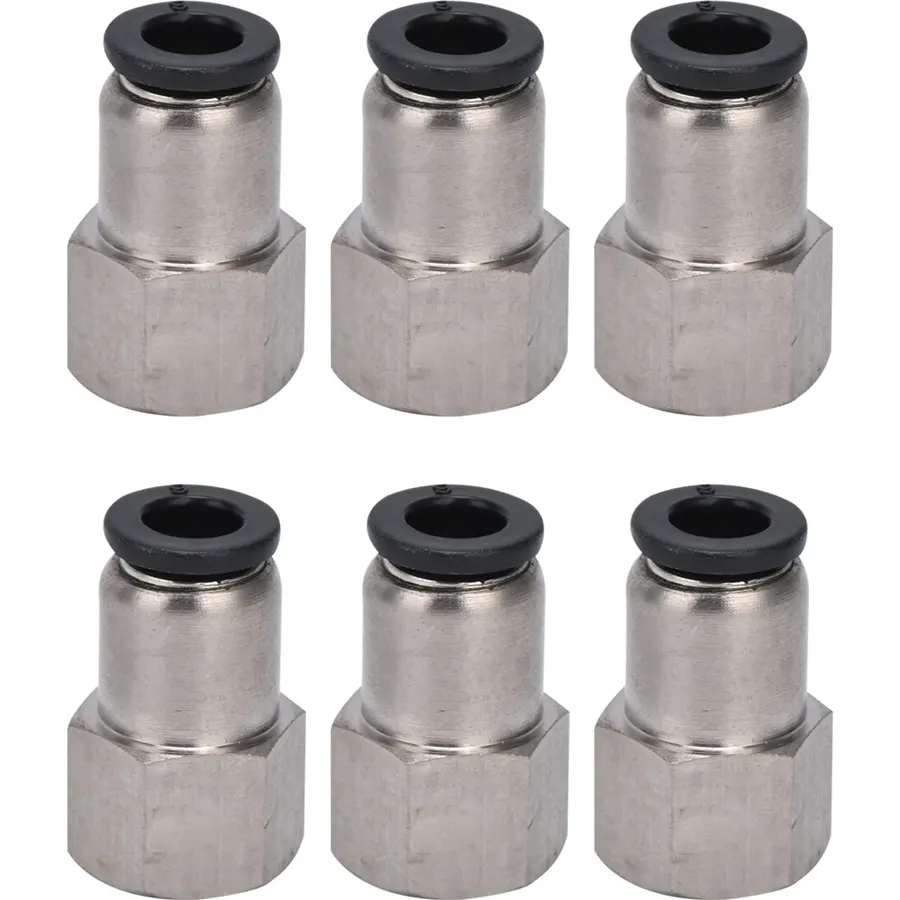 Pneumatic Connector Female Brass Connector Reliable Air Connector for Automation Equipment 10 PC for Air Compressor Accessories (4-M5)