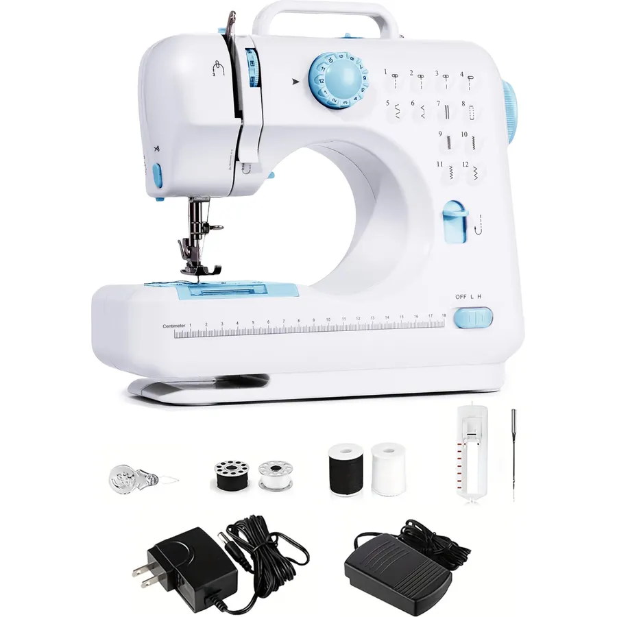 Portable Sewing Machine for Beginners,Maquina de Coser,Blue
