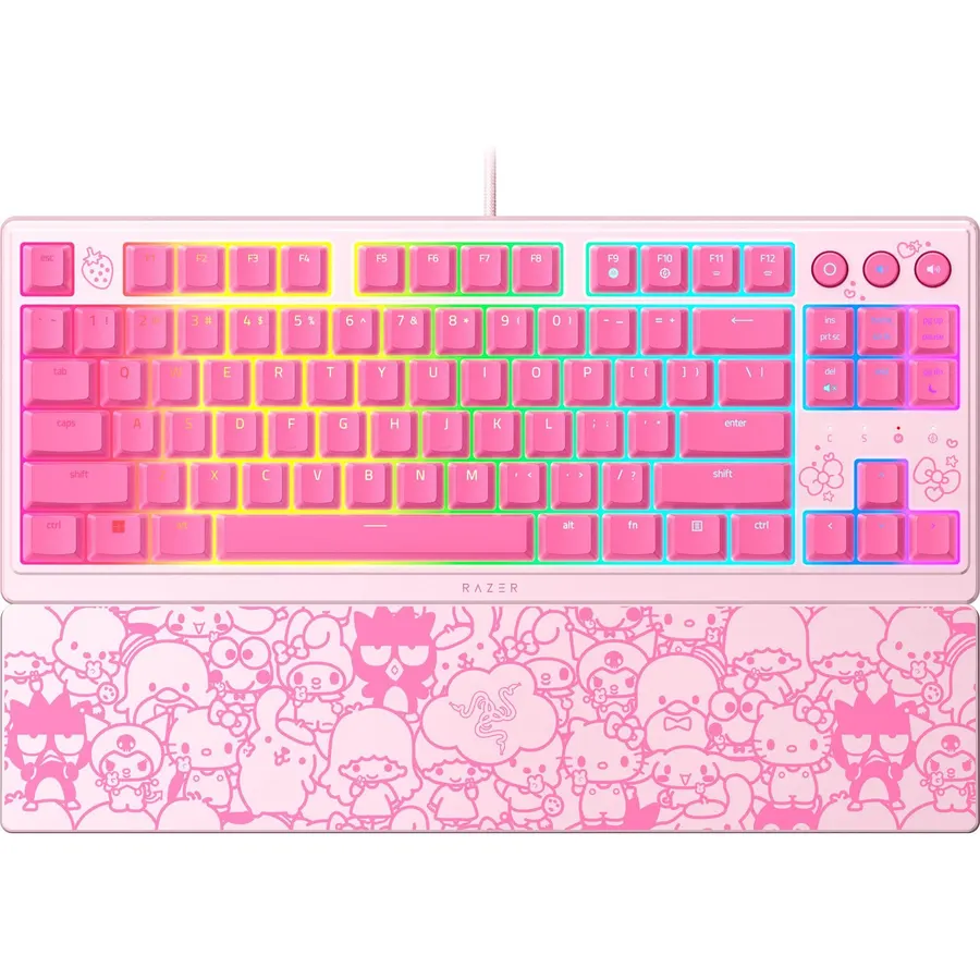 Razer Ornata V3 TKL Gaming Keyboard, Hello Kitty & Friends Edition