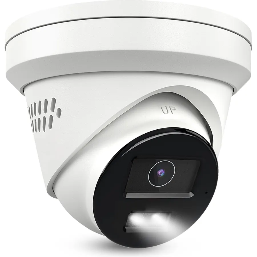 Real HD 4K 8MP Turret PoE IP Camera Outdoor Compatible with Ⲏіkconnect/ iVMS4200/ Guarding Vision, 24/7 Color Night Vision, Metal Casing Waterproof IP67, Support 512Gb SD Card(NOT Included)