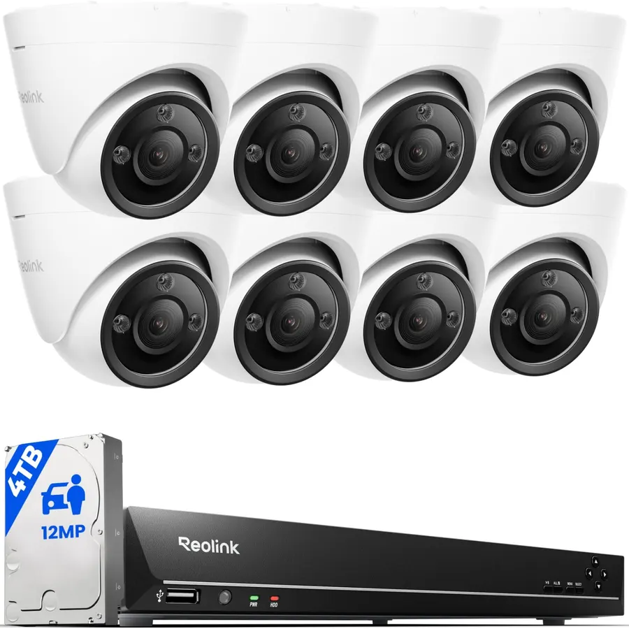 REOLINK 16CH 4K Security Bullet Camera System with 4TB HDD RLK16-800B8