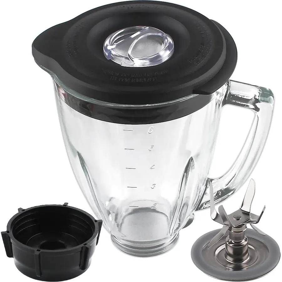 6 Cup Blender Glass Jar with Blade, Blender Replacement Parts for Aspas Para Licuadora Oster Osterizer Classic Series (NOT fit Pro, Master or Versa models)