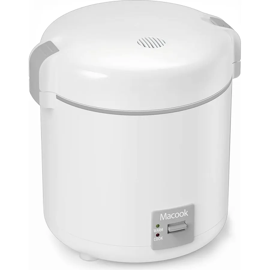Rice Cooker Small 1-1.5 Cups Uncooked(3 Cups Cooked), Mini Rice Cooker with Removable Nonstick Pot, One Touch&Keep Warm Function, Portable Travel Rice Cooker for Soup Grain Oatmeal Veggie, White