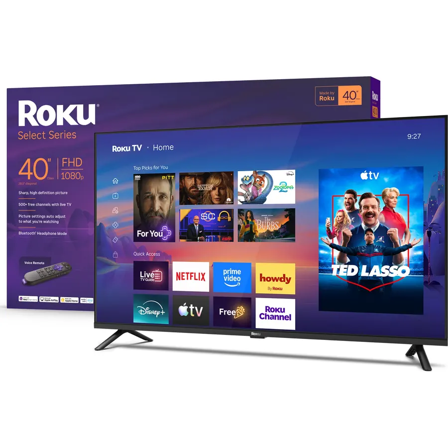 Roku Smart TV – 24-Inch Select Series, 720p HD TV – Roku TV with Voice Remote – Flat Screen LED Television with Wi-Fi for Streaming Live Local News, Sports, Family Entertainment