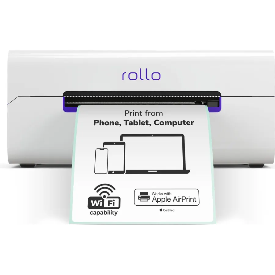 Rollo Wireless Shipping Label Printer - Wi-Fi 4x6 Thermal Label Printer