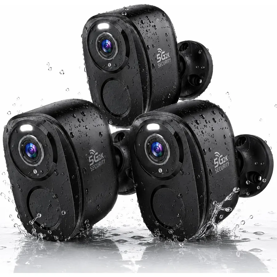 Rraycom Wireless Security Cameras Outdoor 3Pack, 5G/2.4GHz WiFi Cameras