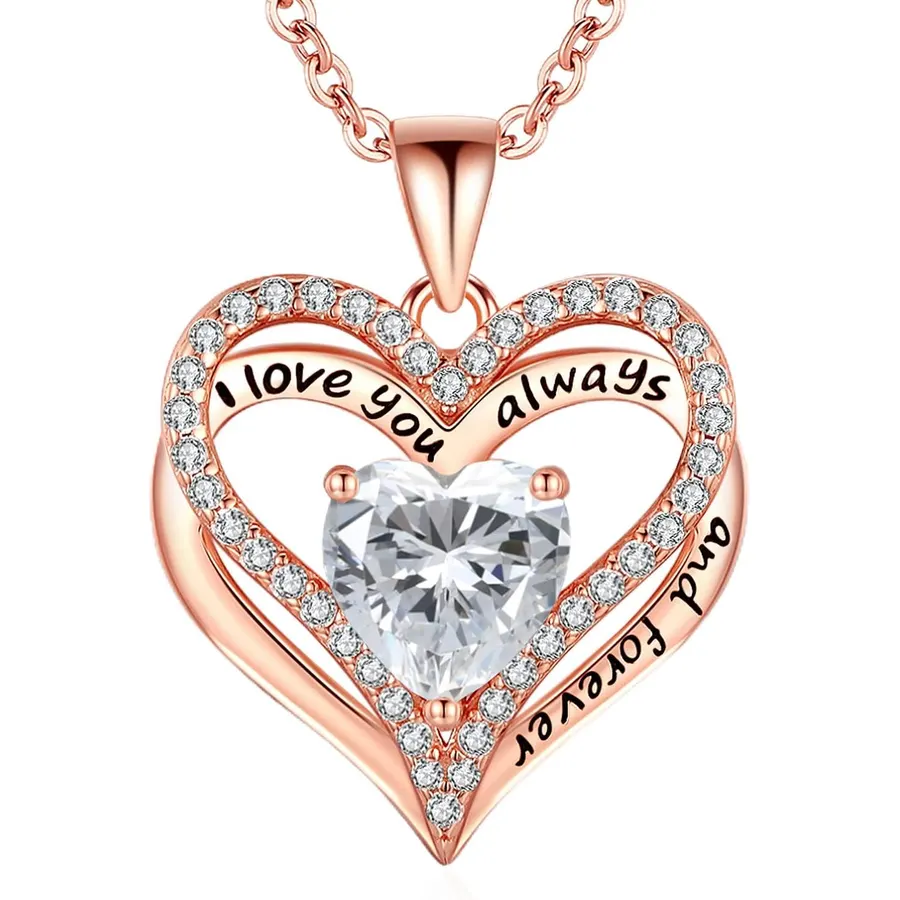 18K Rose Gold Necklaces for Women Birthday Gifts for Women Jewelry for Women Birthday Gifts for Wife Girlfriend Daughter Wife Birthday Gifts for Anniversary Mothers Day Christmas Valentines Gifts