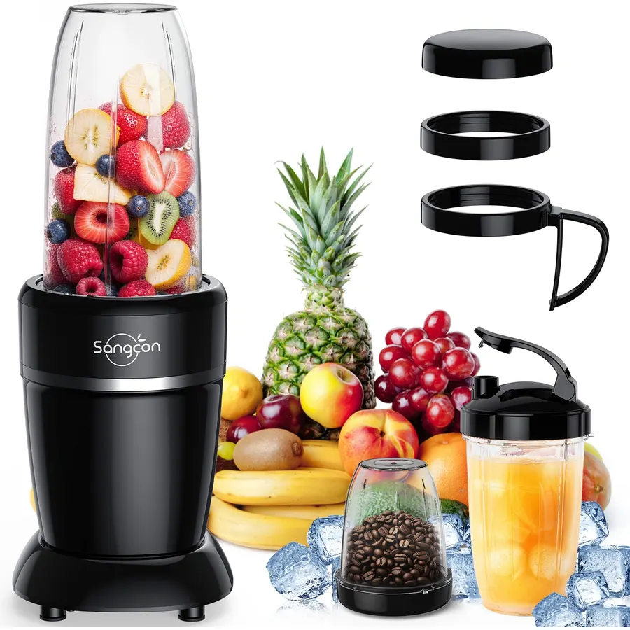Sangcon 1000W Powerful Personal Smoothies Blender Frozen Fruit Ice Crushing