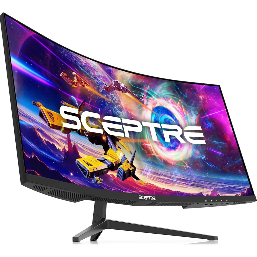 Sceptre 30-inch Curved Gaming Monitor 21:9 2560x1080 Ultra Wide/ Slim HDMI DisplayPort up to 200Hz Build-in Speakers, Metal Black (C305B-200UN1)