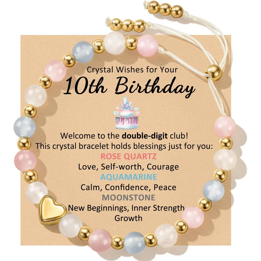Sereney Birthday Gifts for Girls, 9 10 13 16 18 Year Old Birthday Bracelets