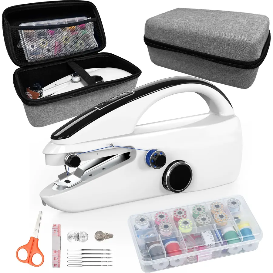 All-in-One Mini Sewing Machine for Beginners with Sewing Kit