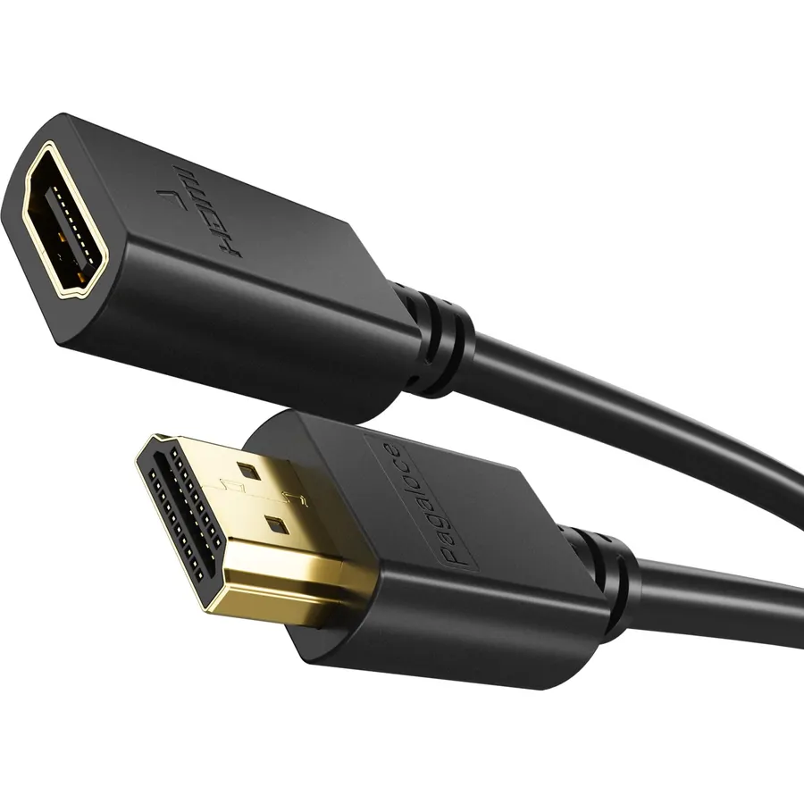 Short HDMI Extension Cable 18 Inch, 4K Male to Female Extender, Pure Copper