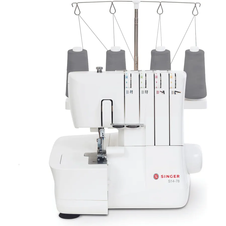 SINGER® S14-78 Serger Overlock Machine, 2-3-4 Stitch Capability, White